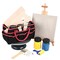 Craft and Art Organizer Tote Bag - Red Nylon Fabric Art Caddy with Pockets - for Art, Craft, Sewing, Medical, and Office Supplies Storage